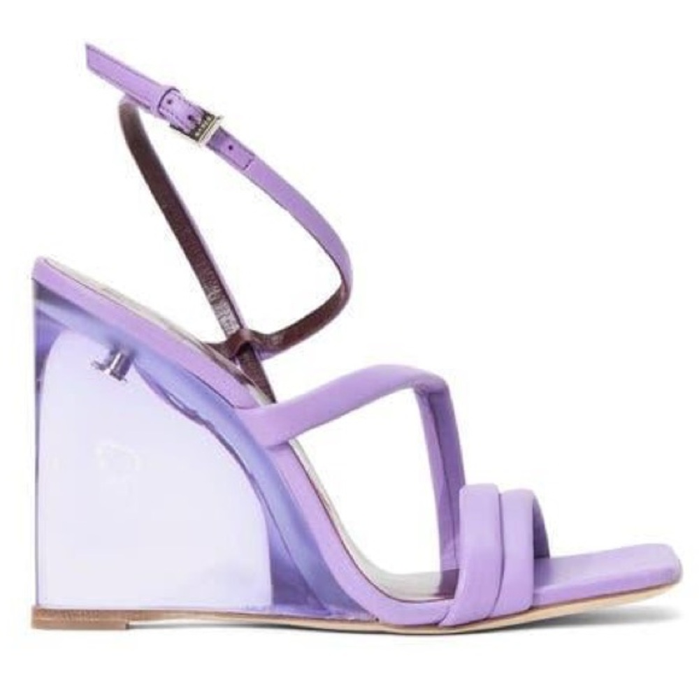 Staud Leanne Lucite Wedge 37 Lilac